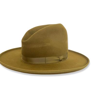Vintage MILLER Cowboy Hat ~ size 7 1/8 to 7 1/4 ~ Western ~ Pencil Curl ~ Fur Felt ~ Wide Brim/ Bound Edge ~ Tom Mix / Gus 