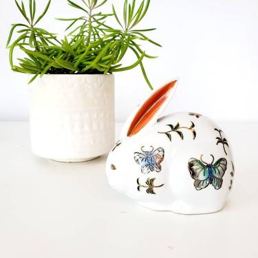 Vintage Andrea by Sadek Porcelain Butterfly Bunny 