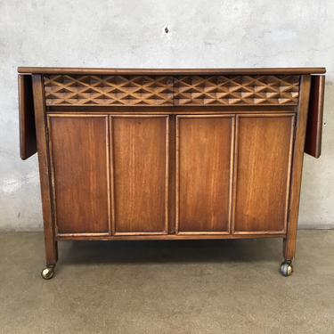 Mid Century Side Server Buffet With Drop Down