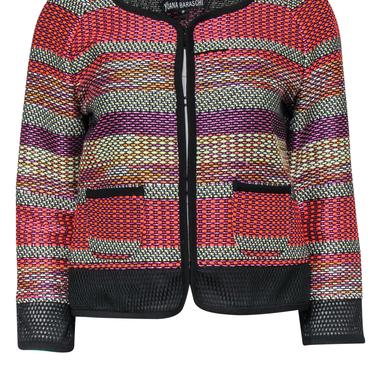 Yoana Baraschi - Multicolor Stitched Tweed Jacket Sz 6