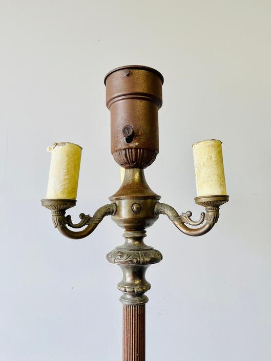 Antique Ornate Floor Lamp With, Repurpose Antique Floor Lamp