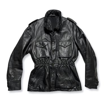Vintage Leather M-1965 Style Field Jacket ~ M ~ Coat ~ Moto / Motorcycle ~ 