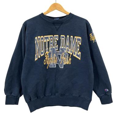 Vtg 80s University of Notre Dame Fighting Irish Champion Crewneck Sweatshirt S/M
