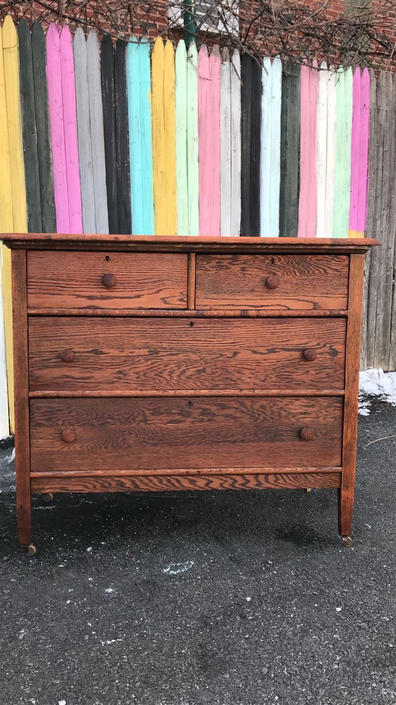 Antique Tiger Oak Dresser Circa 1900 Free Delivery In Nyc By
