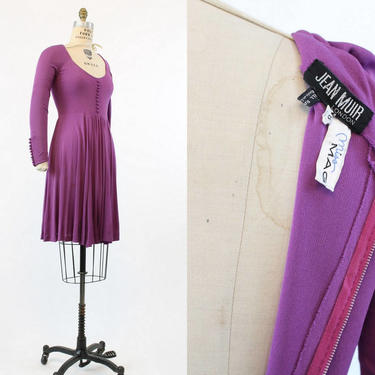 1970s does 1930s JEAN MUIR dress | vintage rayon I magnin | xs - small 