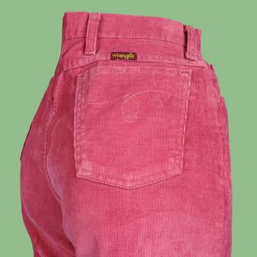 Vintage pink corduroy Wrangler pants. Mauve/ plum/ pink. High rise. Straight leg. 31 x 27 
