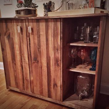 Reclamied Style Wood Buffet Cabinet 