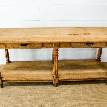 Antique French Draper's Table Kitchen Island Counter Server