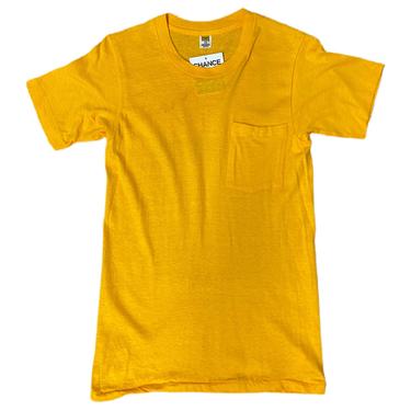(S) Single Stitch Yellow Pocket Tshirt 071021 LM
