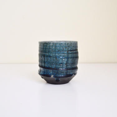 George Roby Dark Blue Mug | Handmade Ceramic Vessel | Mid Century Modern Pottery 
