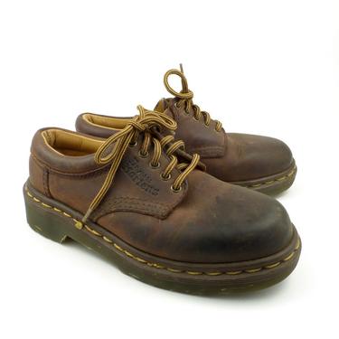 Doc Martens Oxfords 1990 Tan Brown Leather Kids size Distressed Uk size 1 