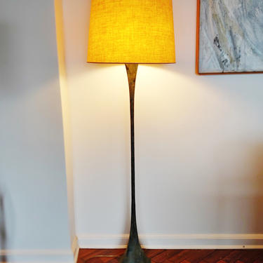 Vintage Deco Bronze Floor Lamp 