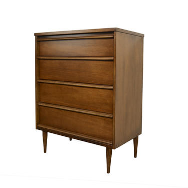 Walnut Tall Dresser Bassett Credenza Mid Century Modern 