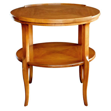 A Stylish 1960's Circular Cherrywood Side/End Table by Widdicomb