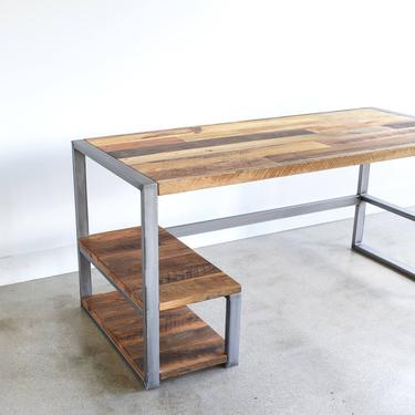 Reclaimed Wood Desk / Industrial Office Desk 