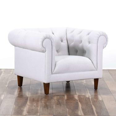 Chesterfield Style Grey Tufted Club Chair 2
