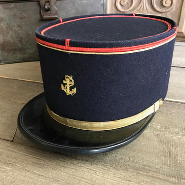 1950s French Pompiers Firemans Cap, Firefighter Uniform Hat, Army Military, French Memorabilia 