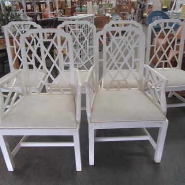 Set of 6 Fretwork Dining Chairs