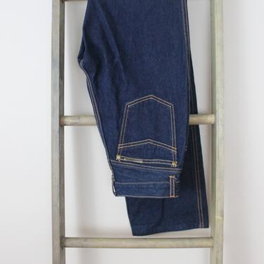 Vintage High-Waist Jeans / Long Inseam / Tall Women Fashion / Dark Wash Jeans / 80's Fashion 