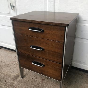 Mid Century Modern Chest of Drawers with Chrome