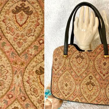 Tapestry Beauty, Frame Purse, Handbag, Kelly Bag, Vegan, Pin Up, Rockabilly, Vintage 50s 60s 