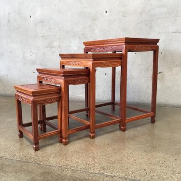 Four Vintage Chinese Nesting Tables