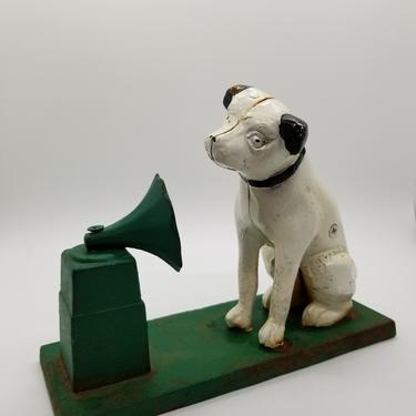 RCA Cast Iron Dog Bank