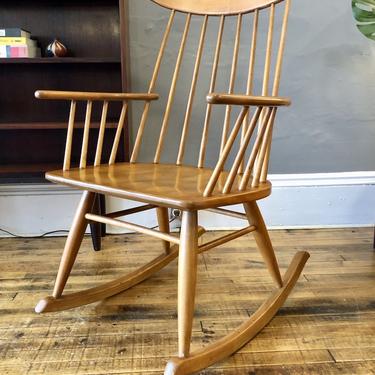 Vintage Russel Wright for Conant Ball Maple Rocking Chair 1950’s