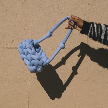 Knotted Bag - Blue