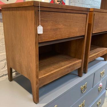 Laminate top mid century nightstands. 2 available 21” x 16” x 24”