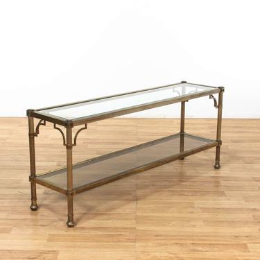 Brass & Glass Console Table
