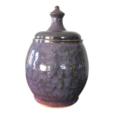 FREE SHIPPING - Handmade Mid-Century Studio Pottery Candy Cookie Jar 