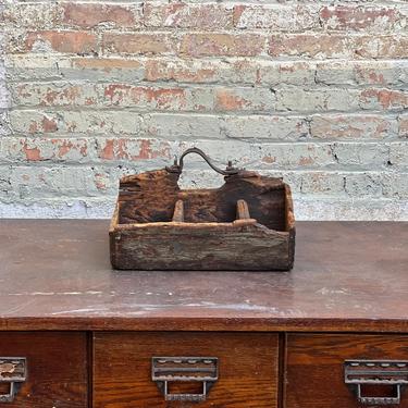 Primitive Homemade Tool and Hardware Caddy Tote Rustic Decor 