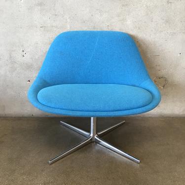 Chiara Nurus Swivel Chair in Blue - Collection by Bernhardt Design