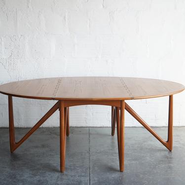 Oval Drop Leaf Dining Table by Neils Kofoed
