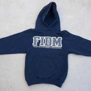 Vintage Sweatshirt FIDM Hoodie Fashion Institute of Design and Merchandising 1990s Distressed Preppy Grunge Casual Athletic Small Collectors 