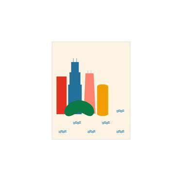 8" x 10" Chicago Block Color Print (Multiple Styles)