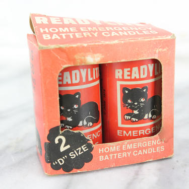 ReadyLite Home Emergency &amp;quot;D&amp;quot; Size Battery Candles in Box, 1978 