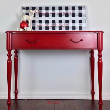 POP of RED sofa table | entry table | bar 