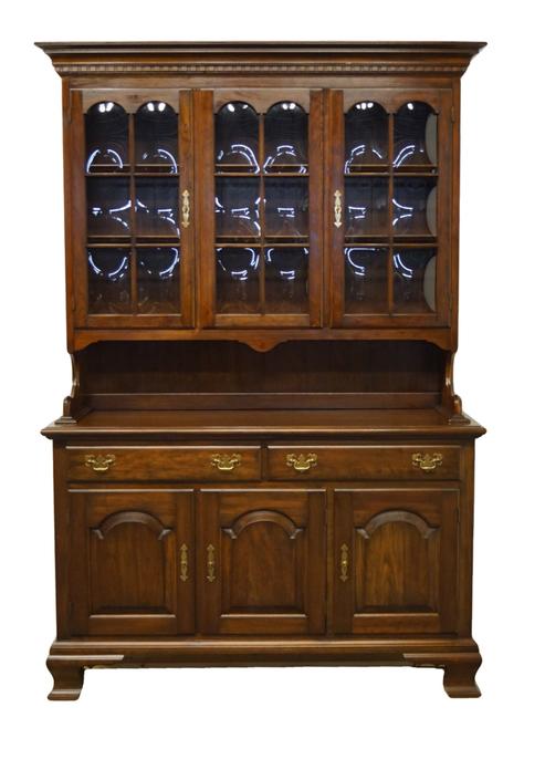 PENNSYLVANIA HOUSE Solid Cherry Traditional Style 54" Buffet w. Bubble Glass Display China Cabinet 