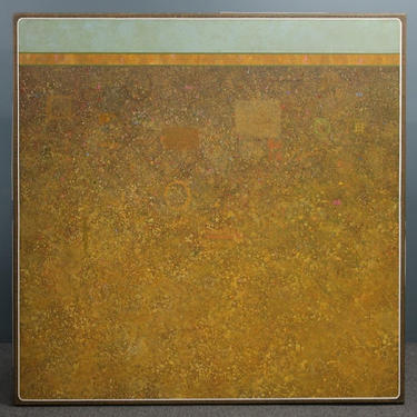Original ELWOOD HOWELL 1974 Abstract PAINTING 5'x5' Huge Large Big Canvas, Landscape, Earthtones, Mid-Century Modern rothko eames era 