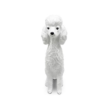 14″ White Poodle Statue
