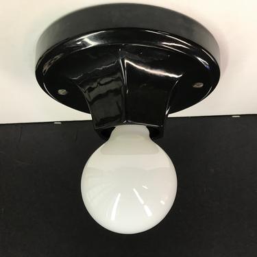 Black Porcelain Ceiling Fixture for Light Bulb Bath Kitchen Pantry bulb not included 