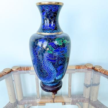 Blue Dragon Cloisonné Vase