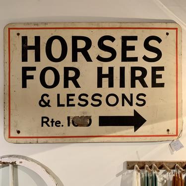Vintage Horse Sign