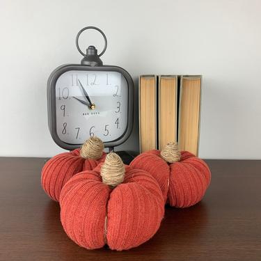 Handmade sweater pumpkins, set of 3, orange, smalls 
