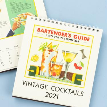 2021 Vintage Cocktails Desk Calendar