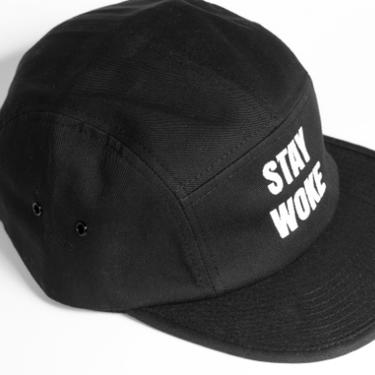 STAY WOKE 5-Panel Hat: Black