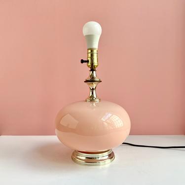Pink Glass Lamp 