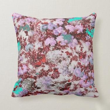 Hyper Floral Print Pillow by Blake Alexander cotton pillow cover, modern pillow, minimalist pillow 